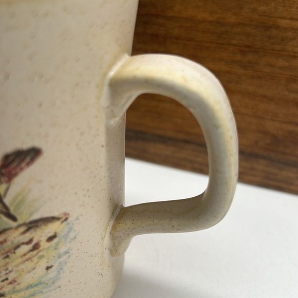🌻4/$20 Vintage Northcraft Korea Stoneware Single Mug Featuring Birds - Picture 4 of 12